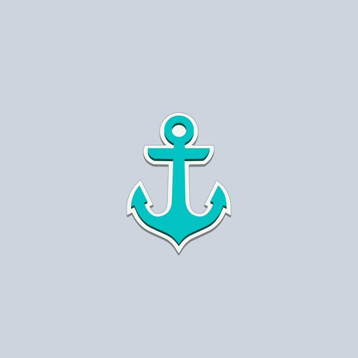 Bogg Bit Turquoise Anchor Summer Escape Beach Bag Functional Travel Friendly Easy Maintenance Surface for Cruise Travel