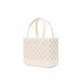 Bitty Bogg Bag Checkered Coconut/Mushroom Outdoor Adventure Pool Tote Large Capacity Washable with Reinforced Handles for Pool Days Travel Organizer Vacation Essentials for Women