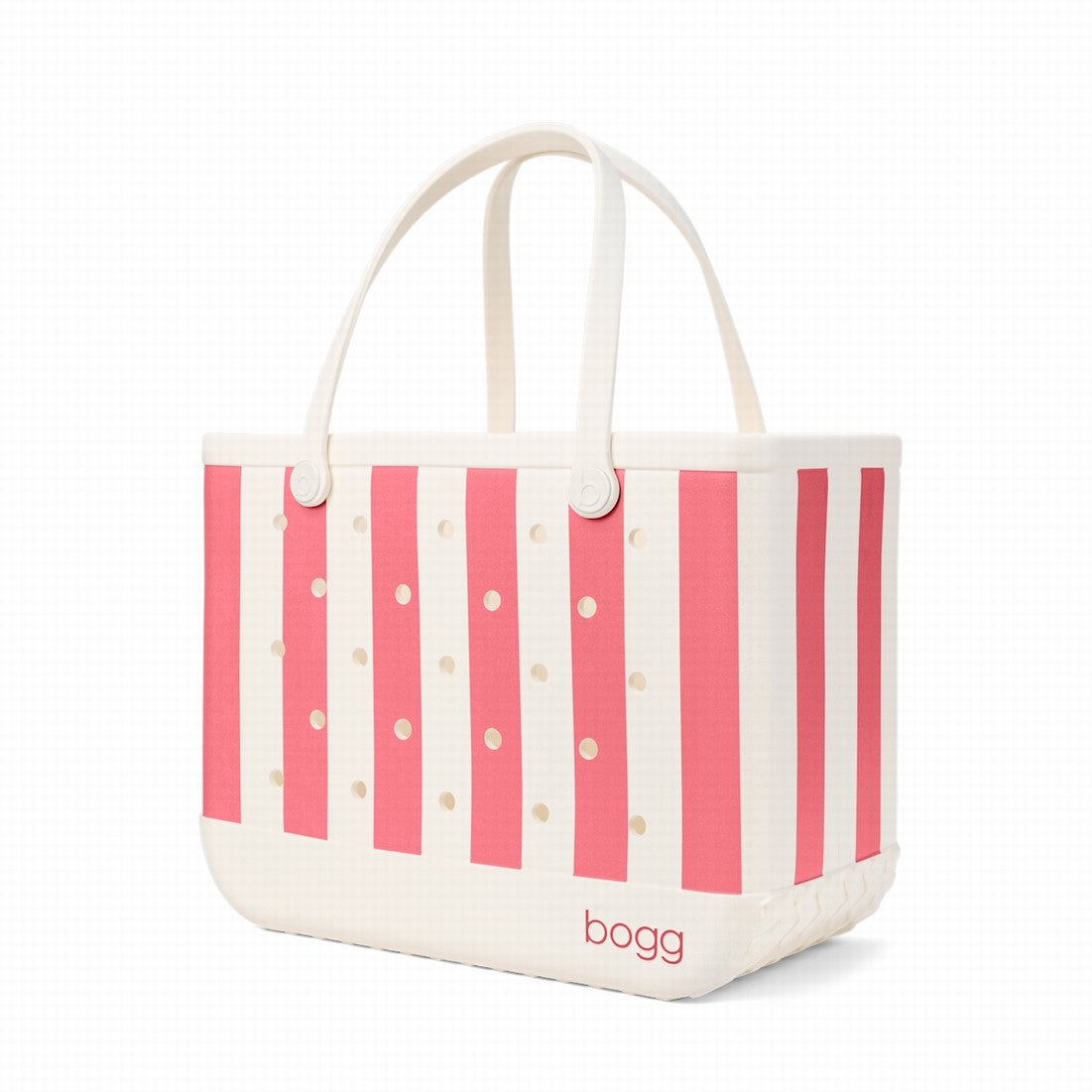 Original Bogg Bag Capri Coral Stripe Travel Companion Beach Tote Stylish Sandproof Open Top Access Access for Pool Activities