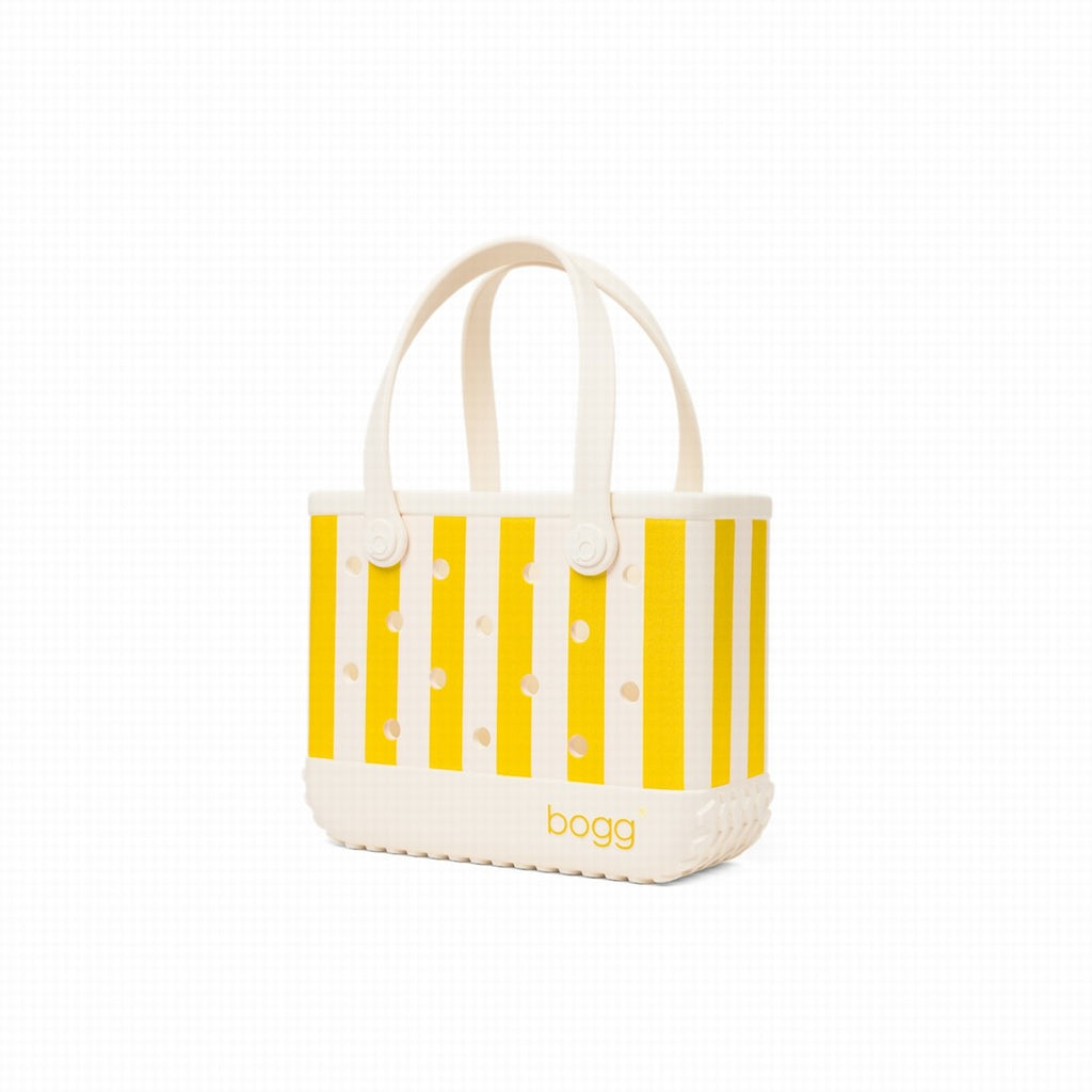 Bitty Bogg Bag Limoncello Yellow Stripe Pool Party Storage Bag Functional Washable Easy Maintenance Surface for Boat Excursions
