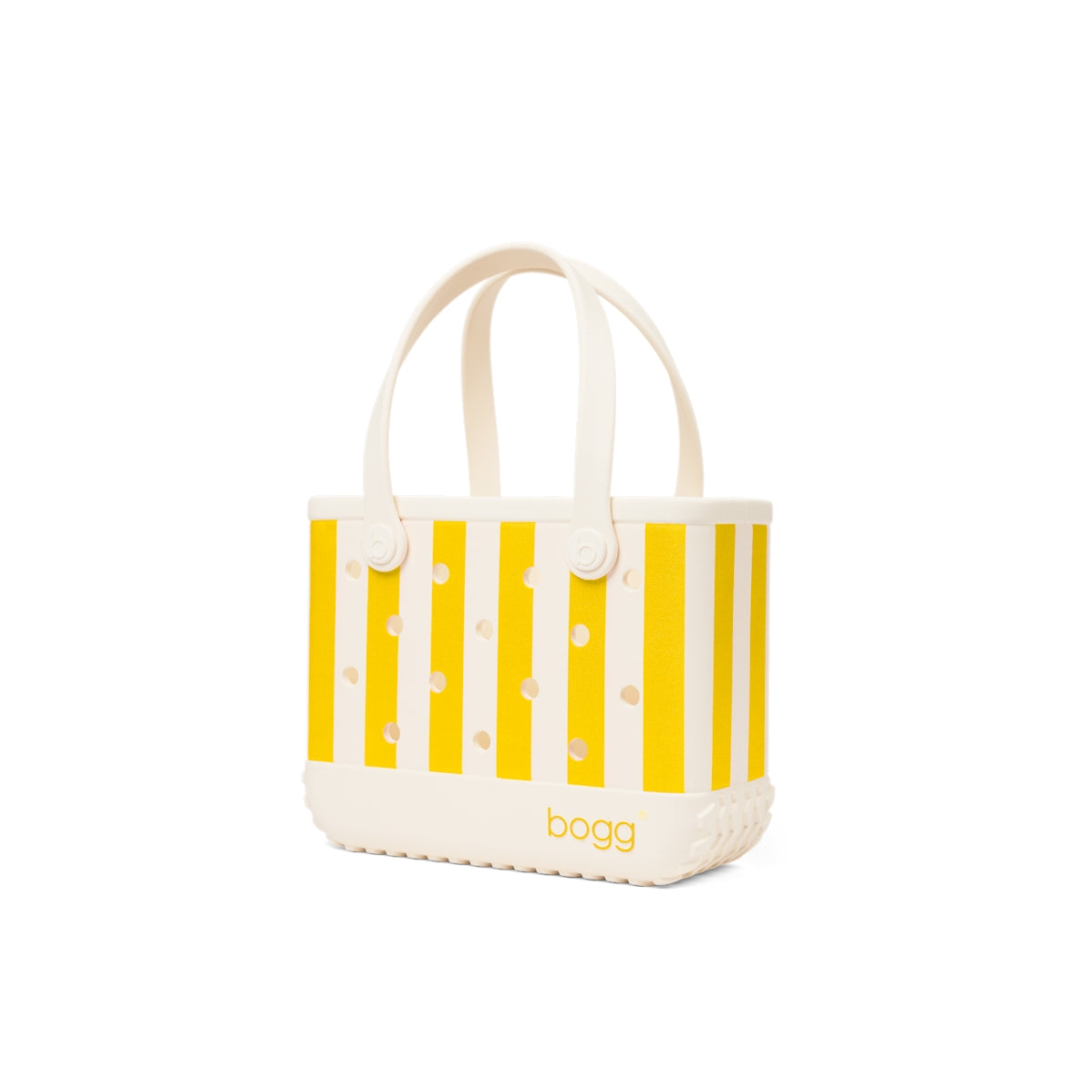 Bitty Bogg Bag Limoncello Yellow Stripe Family Size Beach Organizer Tip Resistant Oversized with Cosmetic Organizer for Picnic Days Travel Organizer Vacation Essentials for Women