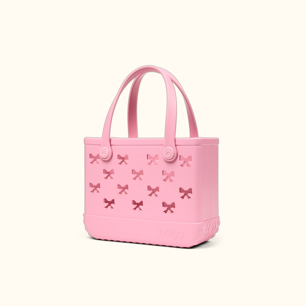 Bitty Bogg Bag Bubblegum Bows Water Sports Travel Tote Travel Friendly Sandproof with Travel Accessory Pouch for Pool Days Travel Organizer Vacation Essentials for Women
