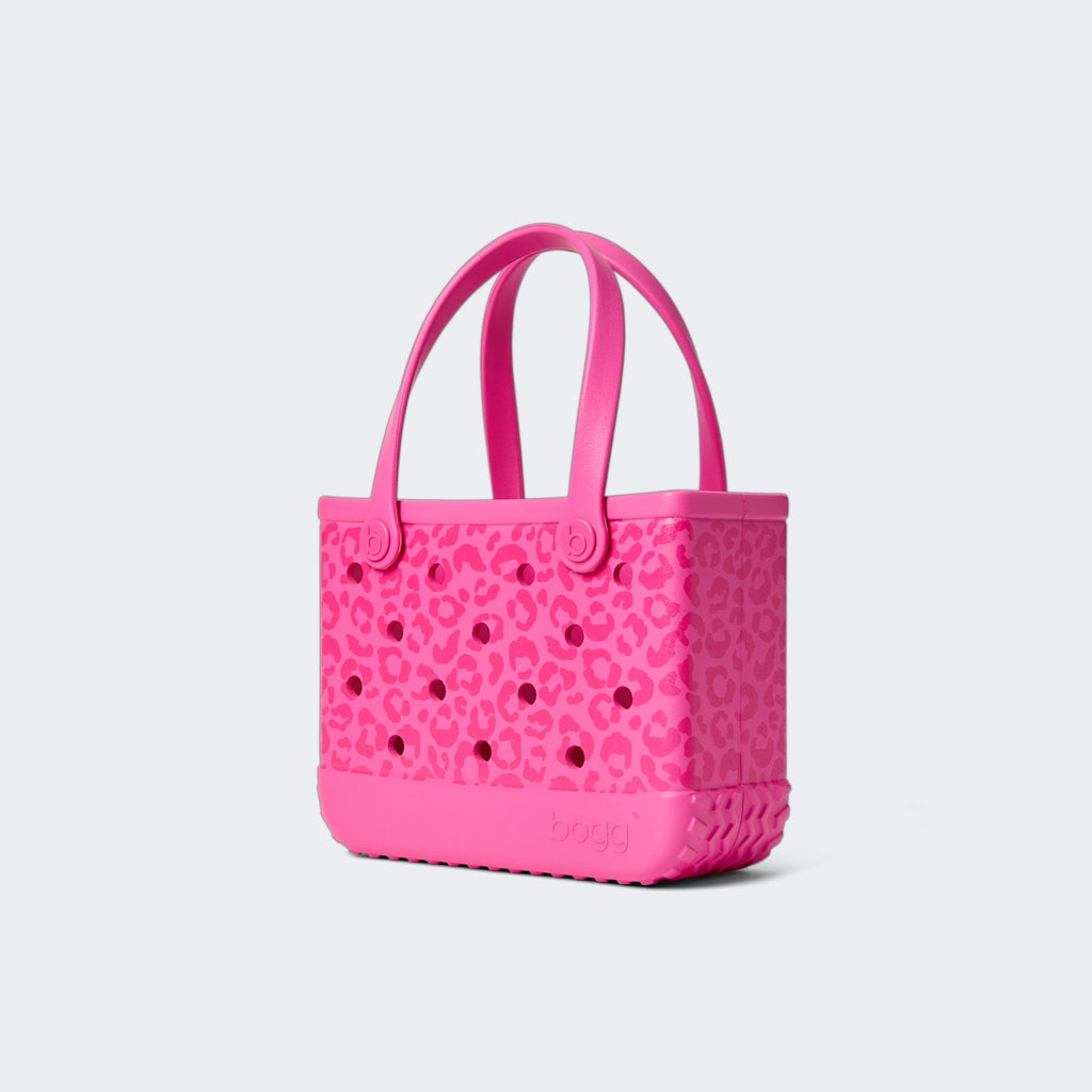 Bitty Bogg Bag Purrr fectly Pink Leopard Women's Waterproof Beach Tote Travel Friendly Waterproof with Extra Storage Compartments for Weekend Getaways Travel Organizer Vacation Essentials for Women