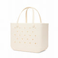 Original Bogg Bag Cut Out Heart Coconut Sunny Getaway Carryall Luxury Large Capacity Easy Maintenance Surface for Weekend Travel