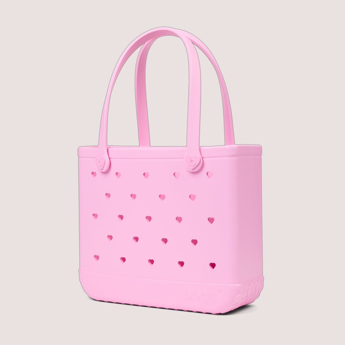 Baby Bogg Bag Cut Out Heart Pink Taffy Waterproof EVA Beach Tote Bag Oversized Washable with Adjustable Shoulder Strap for Summer Travel Travel Organizer Vacation Essentials for Women