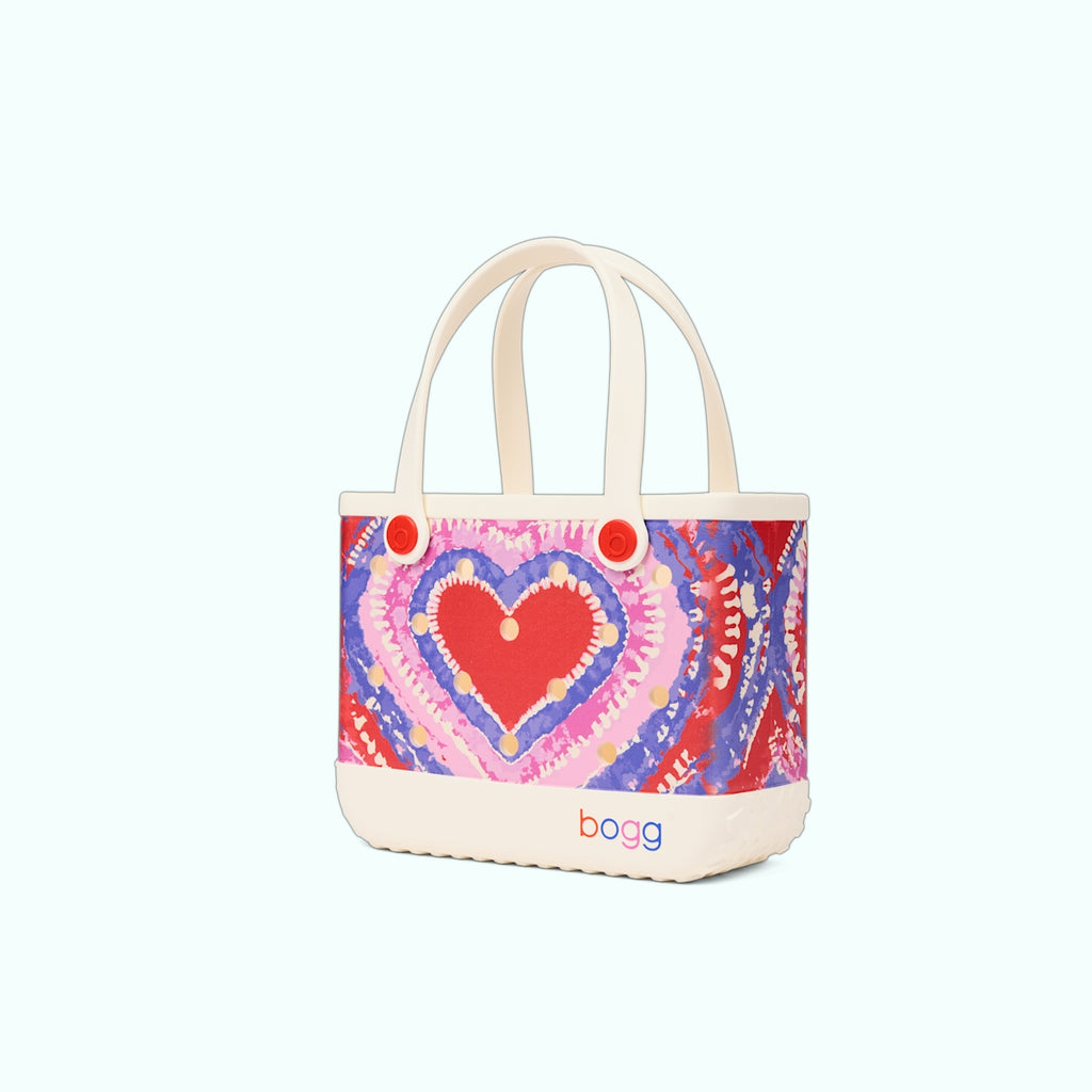 Bitty Bogg Bag Dye licious Heart Buoy Red Seaside Family Tote Premium Sandproof Non Slip Bottom Design for Weekend Travel