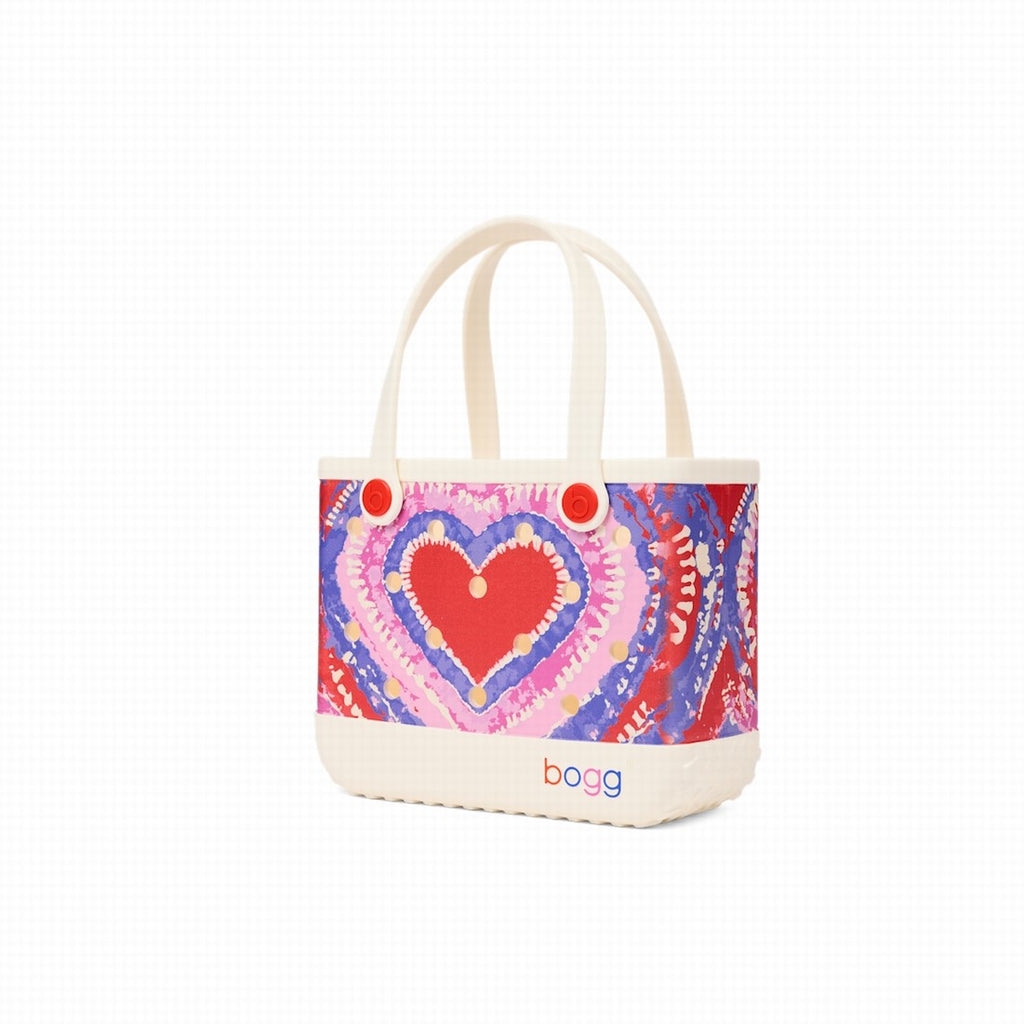 Bitty Bogg Bag Dye licious Heart Buoy Red Women's Waterproof Beach Tote Washable Easy Clean with Waterproof Phone Pouch for Cruise Travel Travel Organizer Vacation Essentials for Women