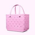 Original Bogg Bag Quilted Pink Taffy Poolside Essentials Organizer Stylish Waterproof Easy Maintenance Surface for Beach Holidays