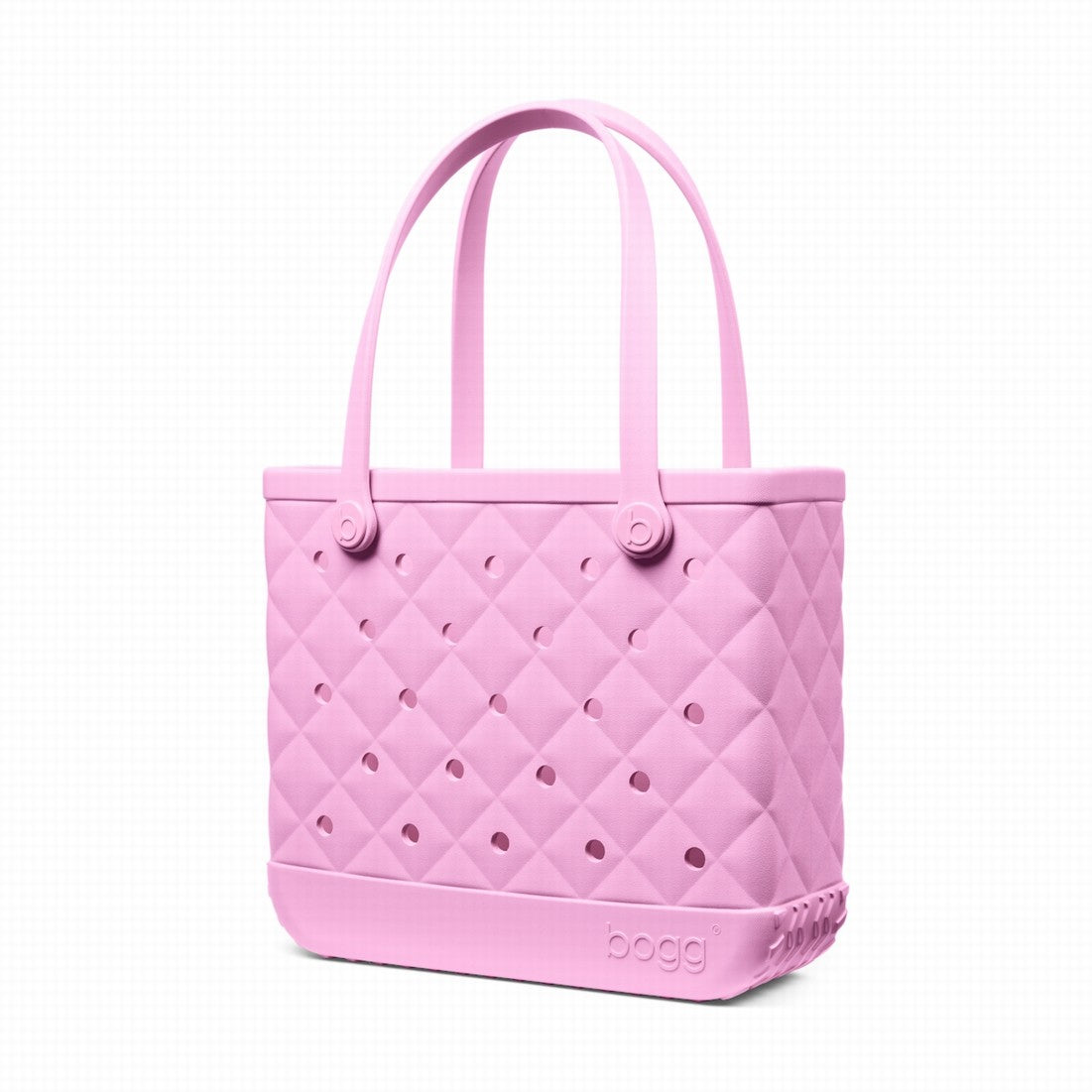 Baby Bogg Bag Quilted Pink Taffy Open Top Beach Organizer Durable Waterproof with Makeup Bag for Resort Holidays Travel Organizer Vacation Essentials for Women