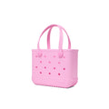 Bitty Bogg Bag Pink Taffy Summer Beach Accessories Bag Travel Friendly Washable with Makeup Bag for Boat Trips Travel Organizer Vacation Essentials for Women