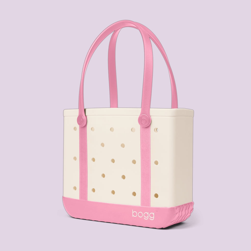 Baby Bogg Bag Varsity Blowing Pink Bubbles Summer Holiday Storage Tote Lightweight Easy Clean Bonus Cosmetic Bag Included for Weekend Travel
