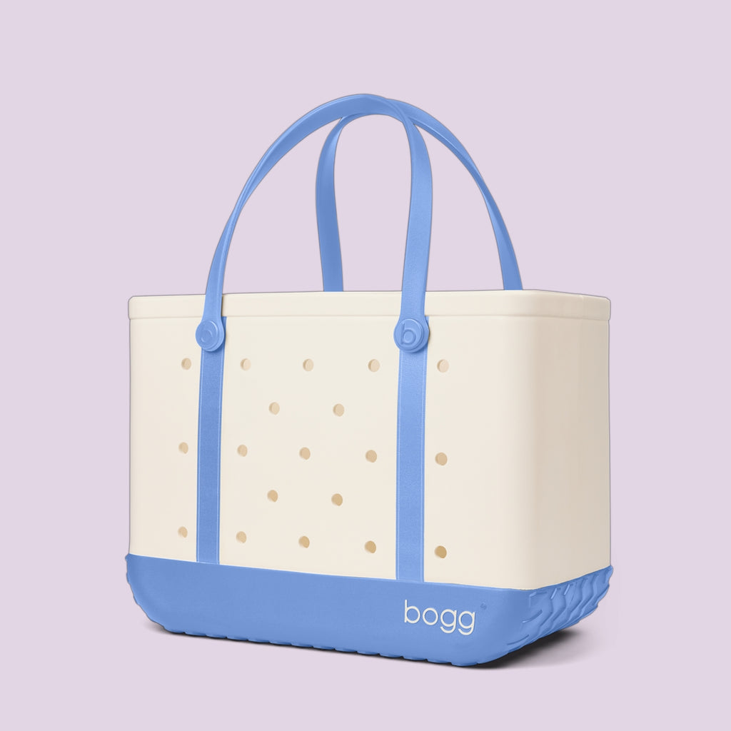 Original Bogg Bag Varsity Out Of The Blue Resort Lifestyle Tote Portable Tip Resistant Deep Storage Interior for Weekend Travel