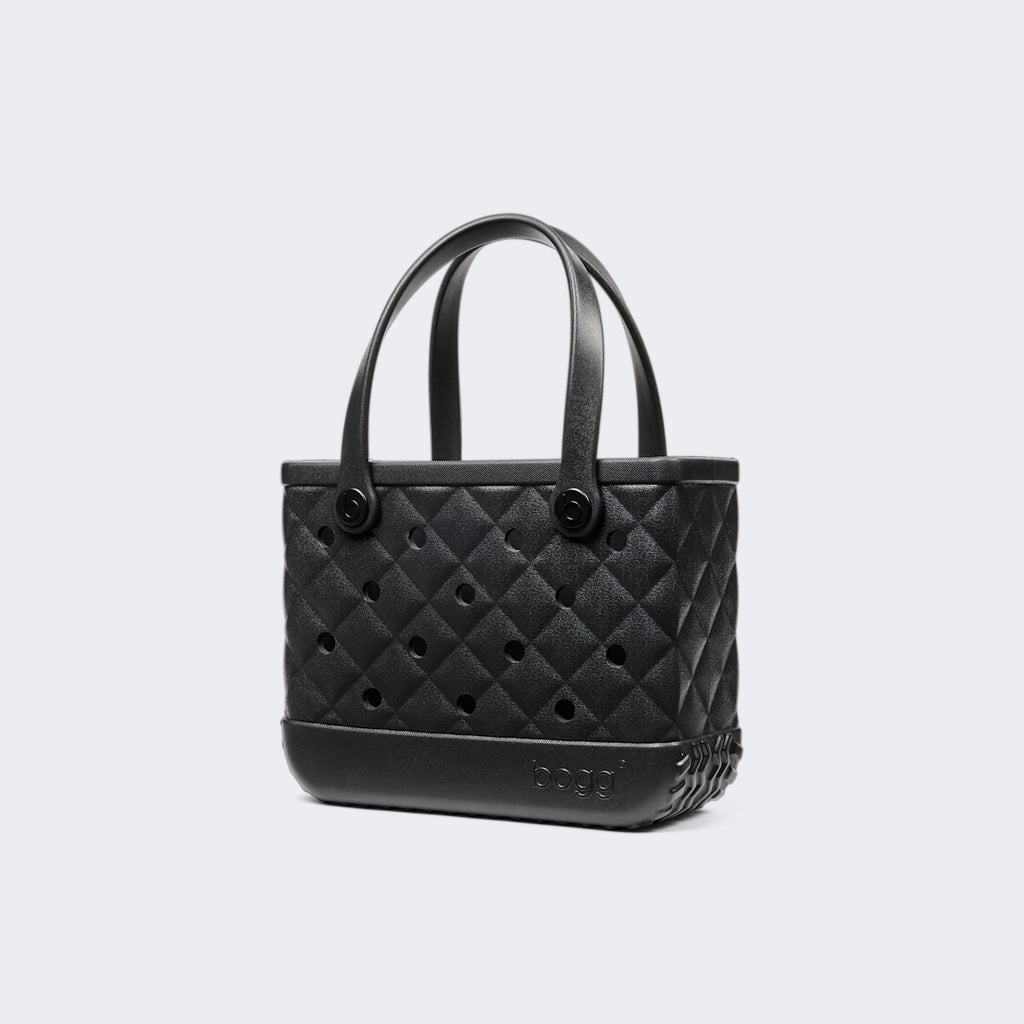 Bitty Bogg Bag Quilted LBD Black Outdoor Adventure Pool Tote Tip Resistant Waterproof with Non Slip Bottom for Yacht Excursions Travel Organizer Vacation Essentials for Women