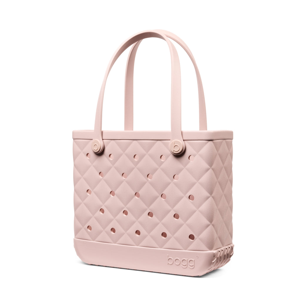 Baby Bogg Bag Quilted Rose Petal Weekend Getaway Beach Bag Travel Friendly Durable with Non Slip Bottom for Weekend Getaways Travel Organizer Vacation Essentials for Women