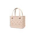 Bitty Bogg Bag Quilted Freshly Pressed Linen Water Sports Travel Tote Tip Resistant Lightweight with Non Slip Bottom for Yacht Excursions Travel Organizer Vacation Essentials for Women