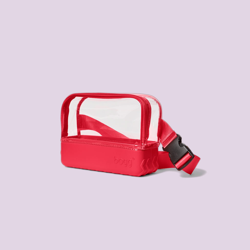 Bogg Stadium Bag Off to the Races Red Oversized Beach Travel Tote Easy Clean Tip Resistant with Makeup Bag for Pool Days Travel Organizer Vacation Essentials for Women