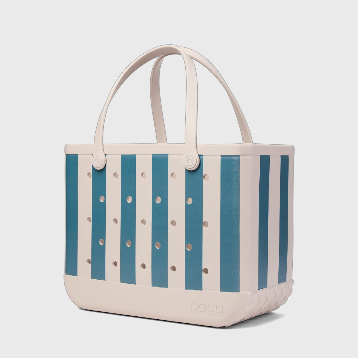 Original Bogg Bag Dockside Stripe Family Beach Day Carryall Tip Resistant Sandproof with Cosmetic Organizer for Boat Trips Travel Organizer Vacation Essentials for Women