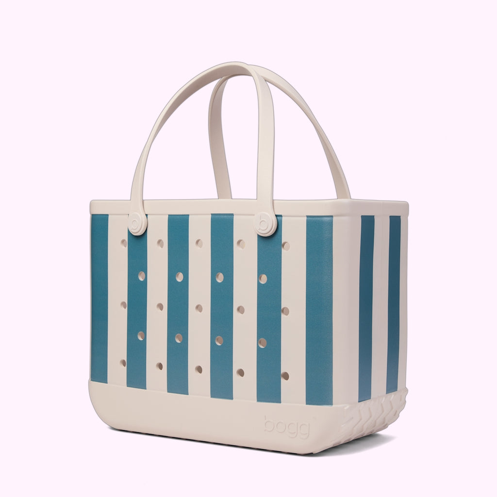 Original Bogg Bag Dockside Stripe Waterfront Travel Tote Ultra Durable Travel Friendly Accessory Organizer Pouch for Pool Activities
