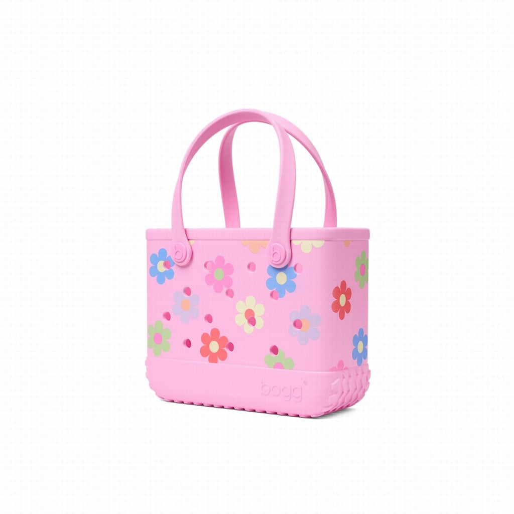 Bitty Bogg Bag Happy Flowers Beach Picnic Storage Bag Portable Tip Resistant Accessory Organizer Pouch for Cruise Travel