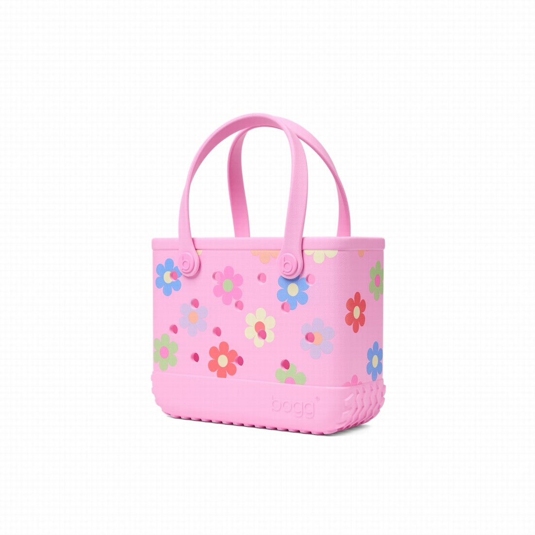 Bitty Bogg Bag Happy Flowers Beach Picnic Storage Bag Portable Tip Resistant Accessory Organizer Pouch for Cruise Travel