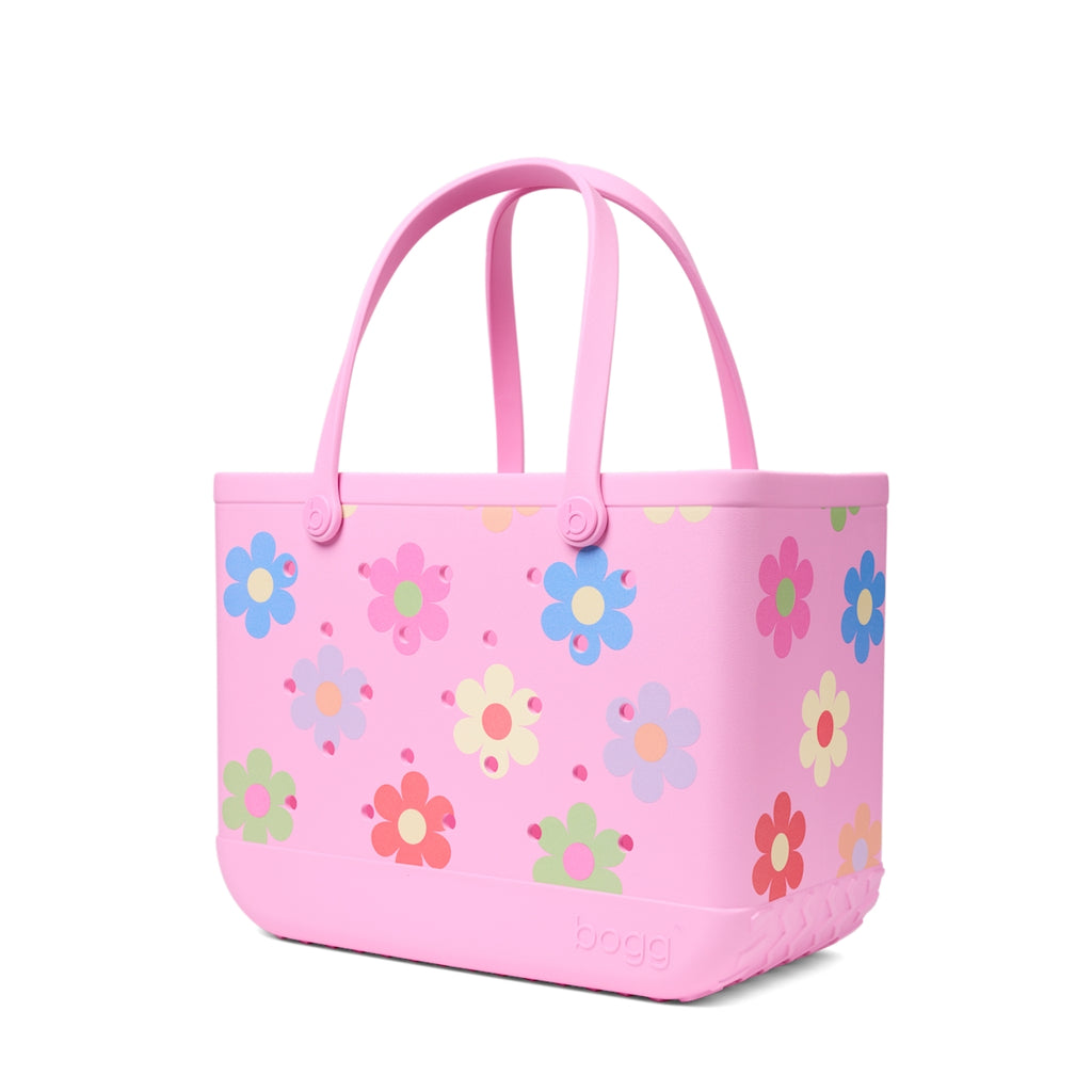 Original Bogg Bag Happy Flowers Sunshine Travel Organizer Heavy Duty Large Capacity Adjustable Shoulder Strap for Outdoor Sports