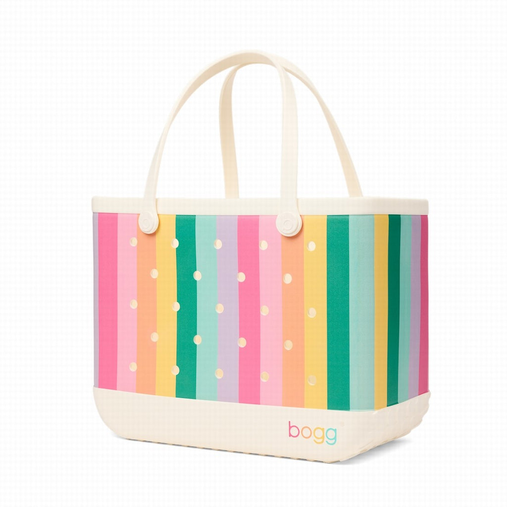 Original Bogg Bag Color Burst Women's Waterproof Beach Tote Lightweight Large Capacity with Spacious Interior for Beach Vacation Travel Organizer Vacation Essentials for Women