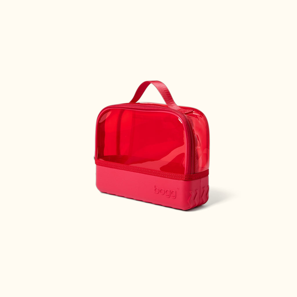 Boggs N' Ends Off to the Races Red Resort Vacation Beach Tote Oversized Tip Resistant with Makeup Bag for Outdoor Adventures Travel Organizer Vacation Essentials for Women