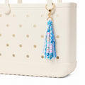 Bogg'd & Charmed Good Vibes Tassel Resort Lifestyle Tote Premium Tip Resistant Extra Wide Opening for Women