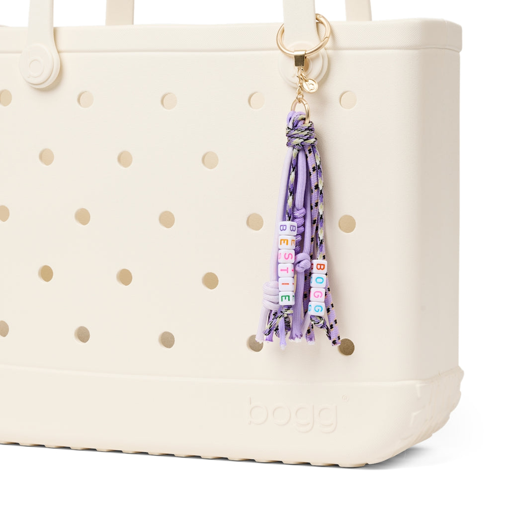 Bogg'd & Charmed Bestie Tassel Cruise Ship Essentials Tote Flexible Easy Clean Bonus Cosmetic Bag Included for Family Trips