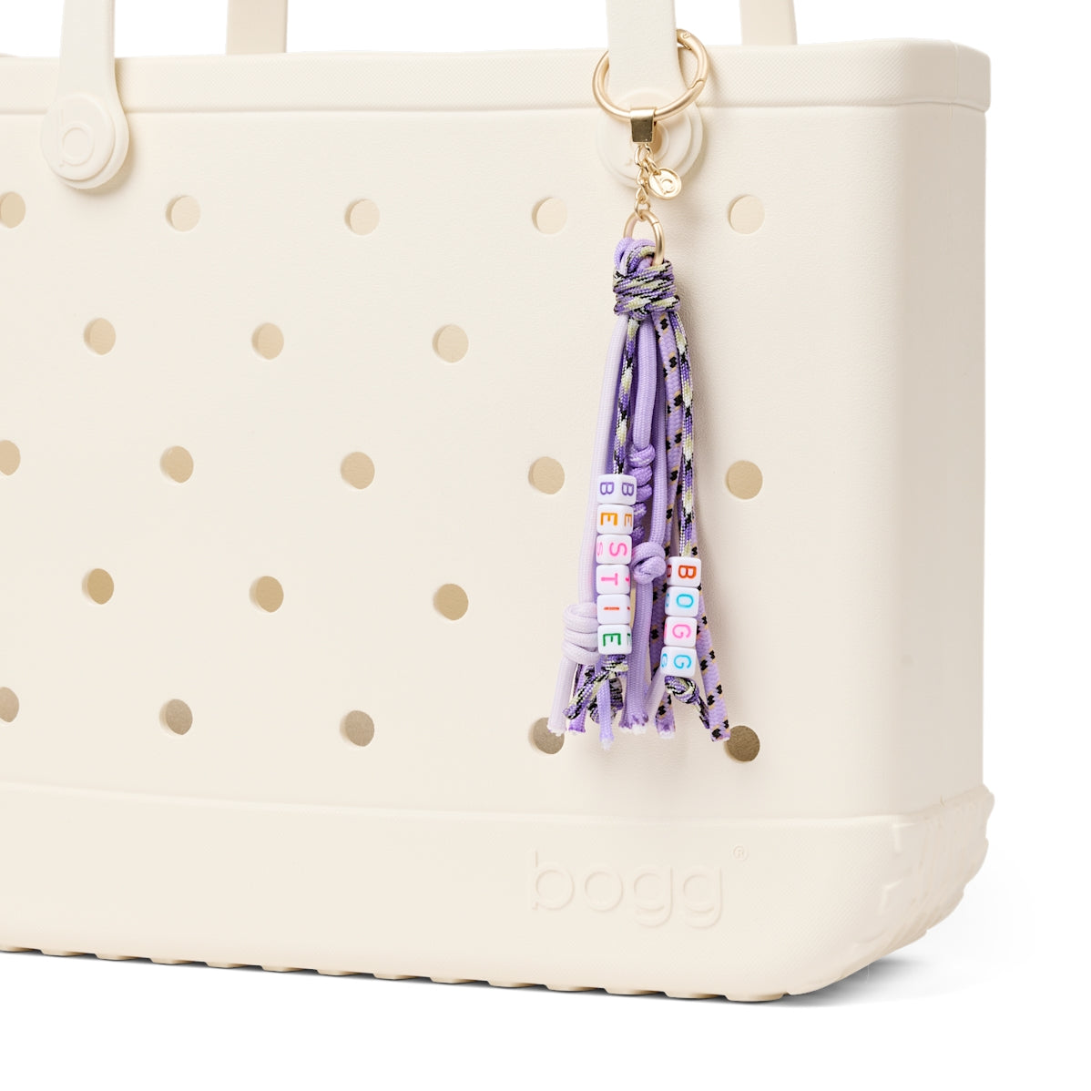 Bogg'd & Charmed Bestie Tassel Cruise Ship Essentials Tote Flexible Easy Clean Bonus Cosmetic Bag Included for Family Trips