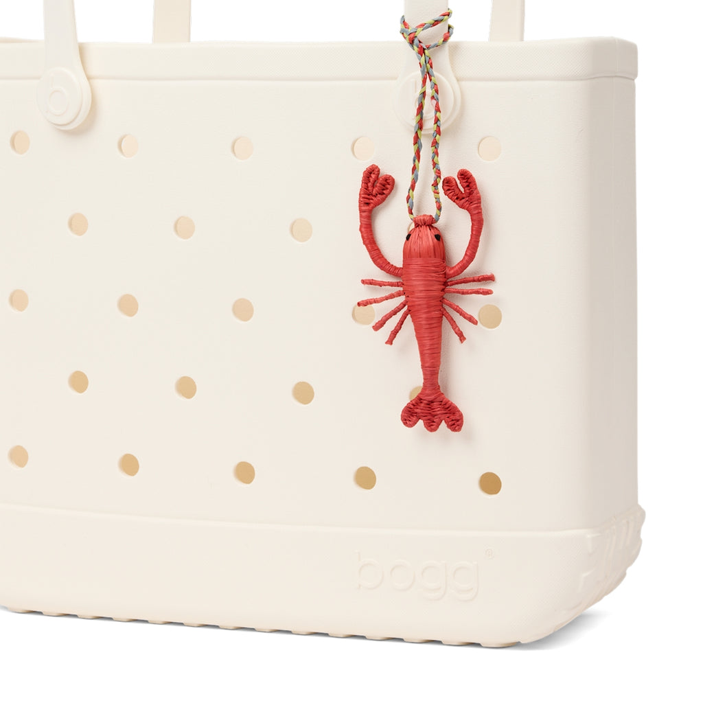 Bogg'd & Charmed Raffia Lobster Quick Dry Beach Storage Tote Travel Friendly Waterproof with Extra Storage Compartments for Pool Days Travel Organizer Vacation Essentials for Women