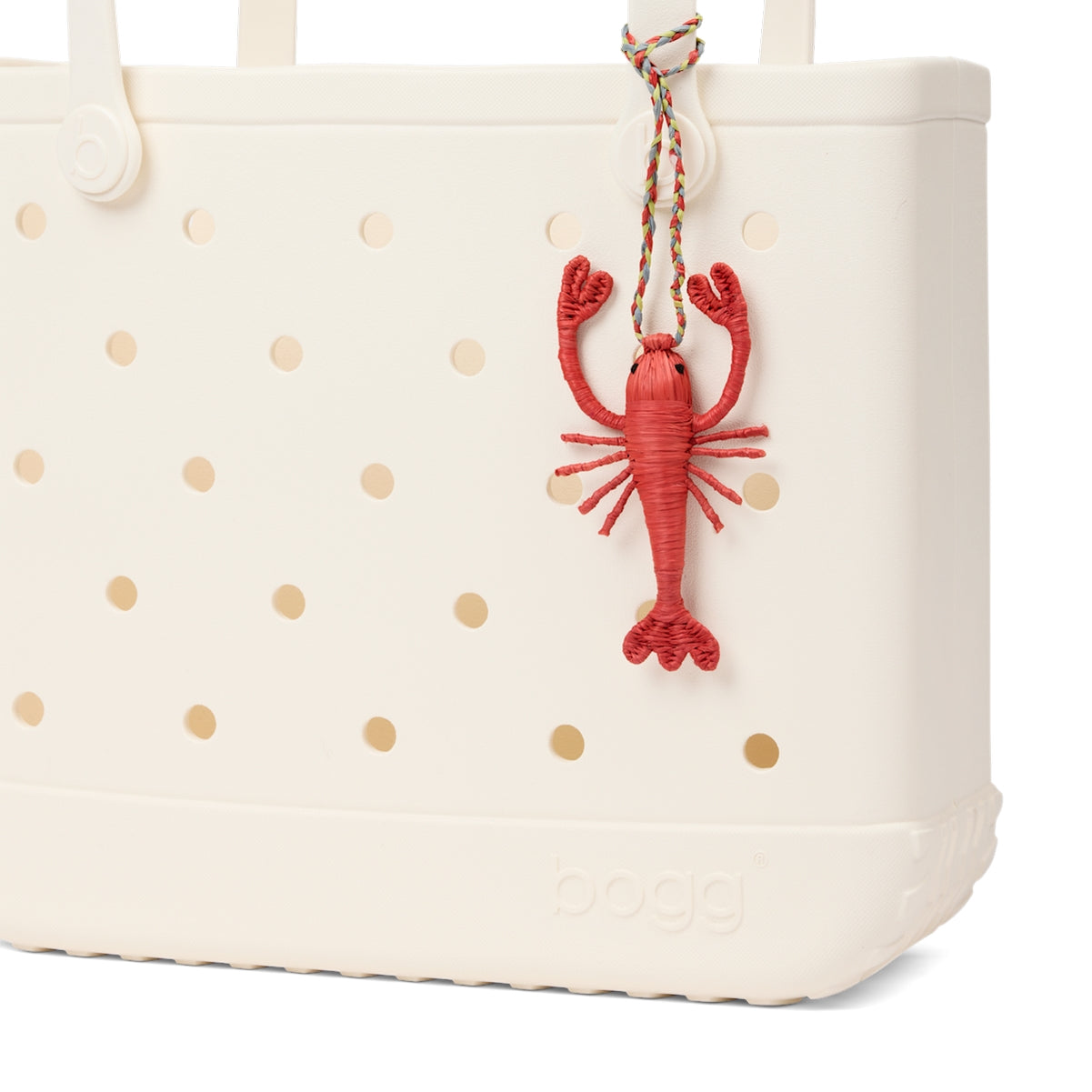 Bogg'd & Charmed Raffia Lobster Quick Dry Beach Storage Tote Travel Friendly Waterproof with Extra Storage Compartments for Pool Days Travel Organizer Vacation Essentials for Women
