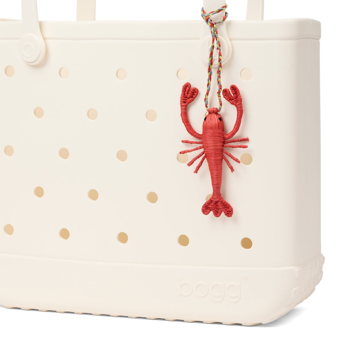 Bogg'd & Charmed Raffia Lobster Large Capacity Beach Carryall Durable Sandproof with Waterproof Phone Pouch for Boat Trips Travel Organizer Vacation Essentials for Women