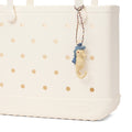 Bogg'd & Charmed Raffia Seahorse Pool Party Storage Bag Functional Sandproof Non Slip Bottom Design for Women