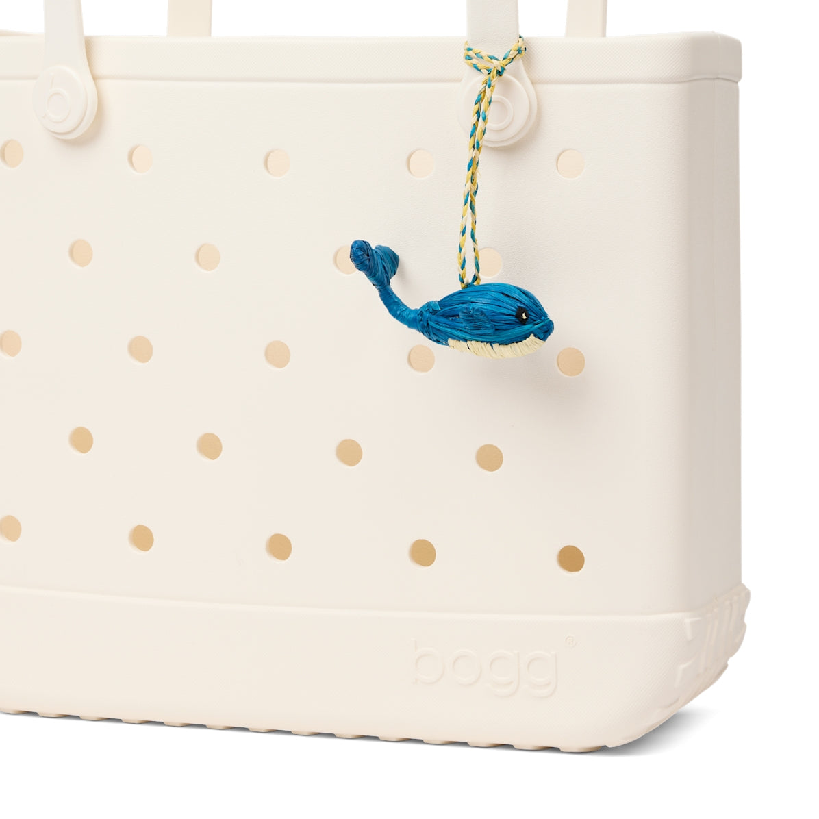 Bogg'd & Charmed Raffia Whale Ocean Breeze Carryall Flexible Waterproof Deep Storage Interior for Cruise Travel