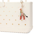 Bogg'd & Charmed Raffia Giraffe Coastal Weekend Carryall Stylish Sandproof Adjustable Shoulder Strap for Boat Excursions