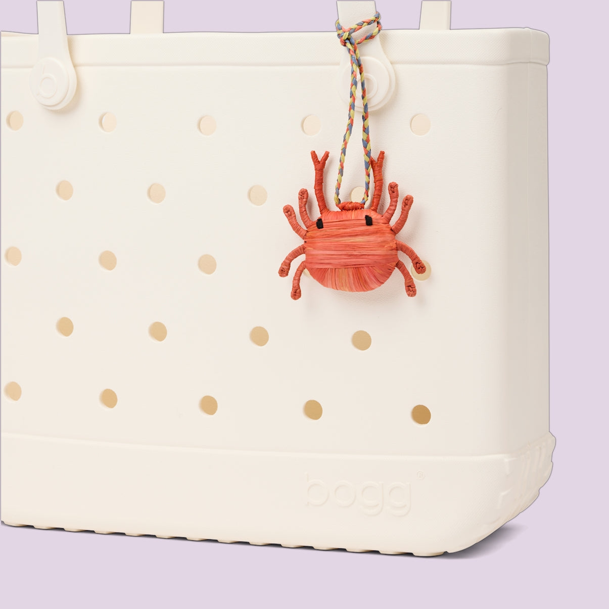 Bogg'd & Charmed Raffia Crab Travel Friendly Beach Organizer Easy Clean Oversized with Waterproof Phone Pouch for Beach Vacation Travel Organizer Vacation Essentials for Women