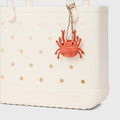 Bogg'd & Charmed Raffia Crab Vacation Gear Organizer Modern Tip Resistant Non Slip Bottom Design for Women