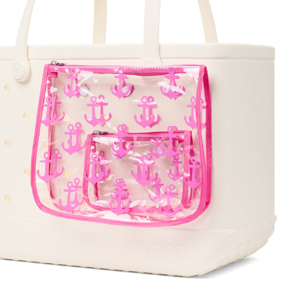 Bogg? Bag Decorative Insert Anchor (Pink) Quick Dry Beach Storage Tote Oversized Travel Friendly with Waterproof Phone Pouch for Summer Travel Travel Organizer Vacation Essentials for Women