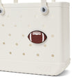Bogg Bit Football Family Size Beach Organizer Oversized Travel Friendly with Makeup Bag for Camping Trips Travel Organizer Vacation Essentials for Women