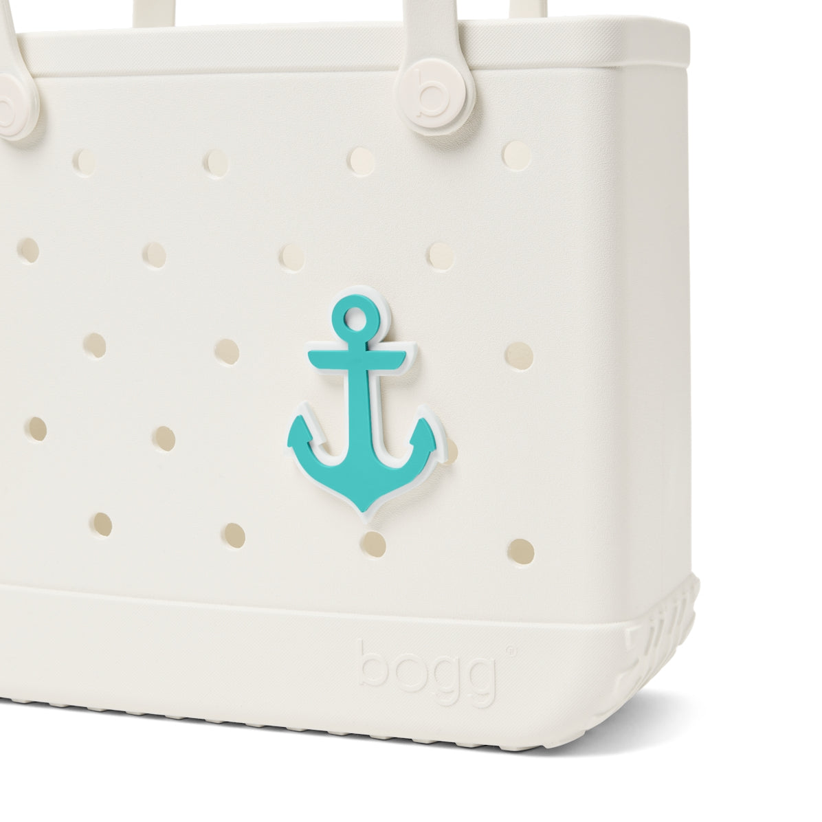 Bogg Bit Turquoise Anchor Summer Escape Beach Bag Functional Travel Friendly Easy Maintenance Surface for Cruise Travel