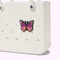 Bogg Bit Petal Pusher Butterfly Beach Vacation Carryall Functional Oversized Open Top Access Access for Pool Activities