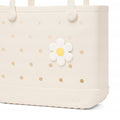 Bogg Bit White Daisy Outdoor Leisure Organizer Stylish Easy Clean Bonus Cosmetic Bag Included for Boat Excursions