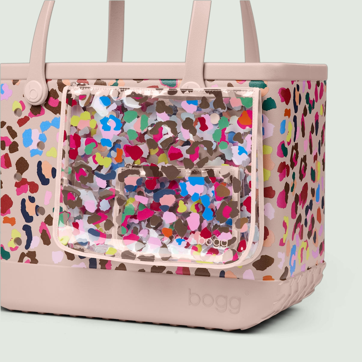 Decorative Insert Neon Jungle Luxury Resort Pool Tote Waterproof Waterproof with Travel Accessory Pouch for Cruise Travel Travel Organizer Vacation Essentials for Women