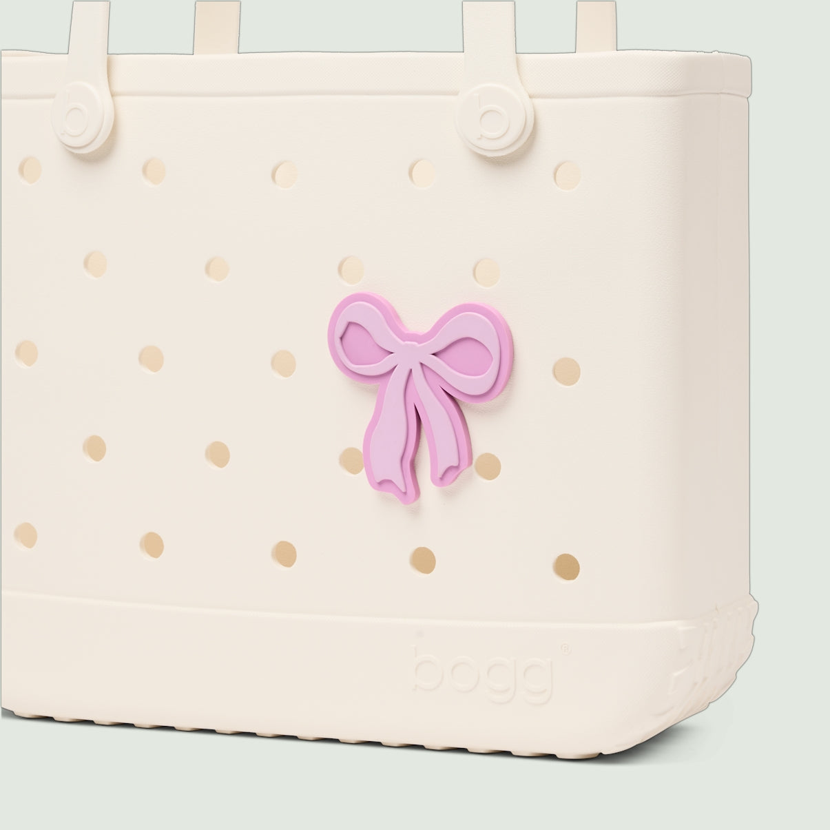 Bogg Bit Pink Bow Waterproof EVA Beach Tote Bag Oversized Travel Friendly with Travel Accessory Pouch for Cruise Travel Travel Organizer Vacation Essentials for Women