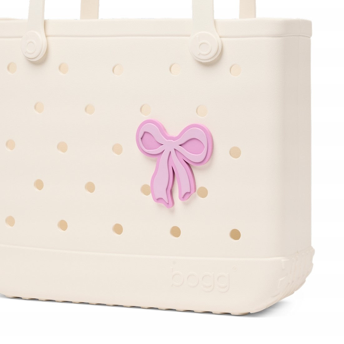 Bogg Bit Pink Bow Resort Lifestyle Tote Flexible Multi Purpose Bonus Cosmetic Bag Included for Women