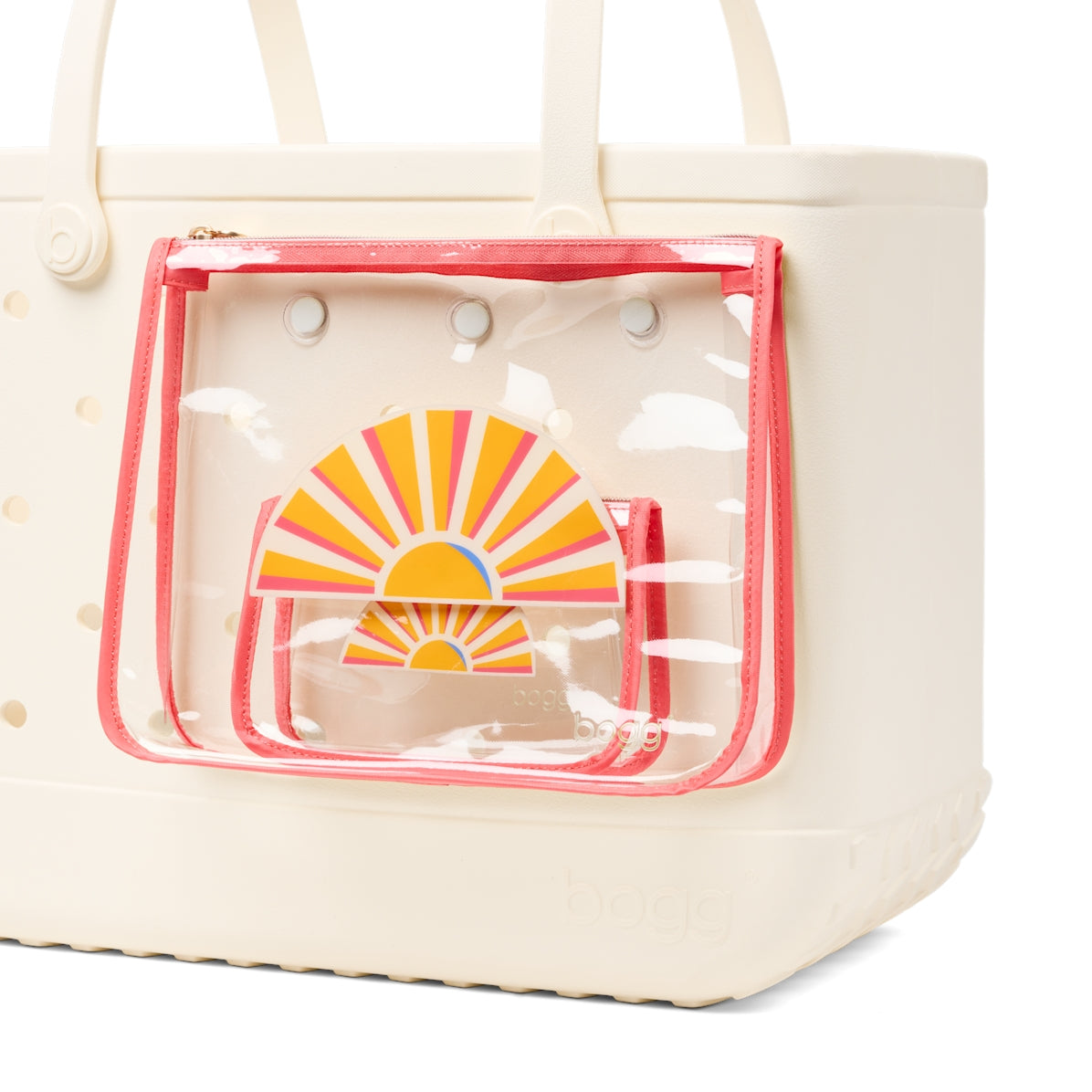 Bogg Bag Decorative Insert Ray Of Sunshine Seaside Family Tote Luxury Large Capacity Waterproof Phone Pouch Included for Weekend Travel