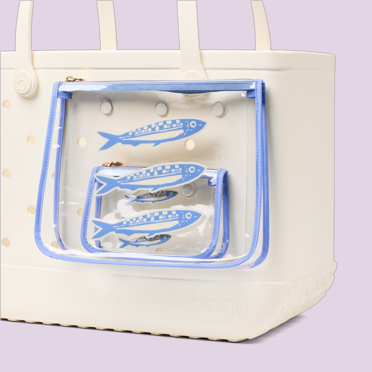 Bogg Bag Decorative Insert Sardine Family Fun Day Tote Luxury Large Capacity Deep Storage Interior for Weekend Travel