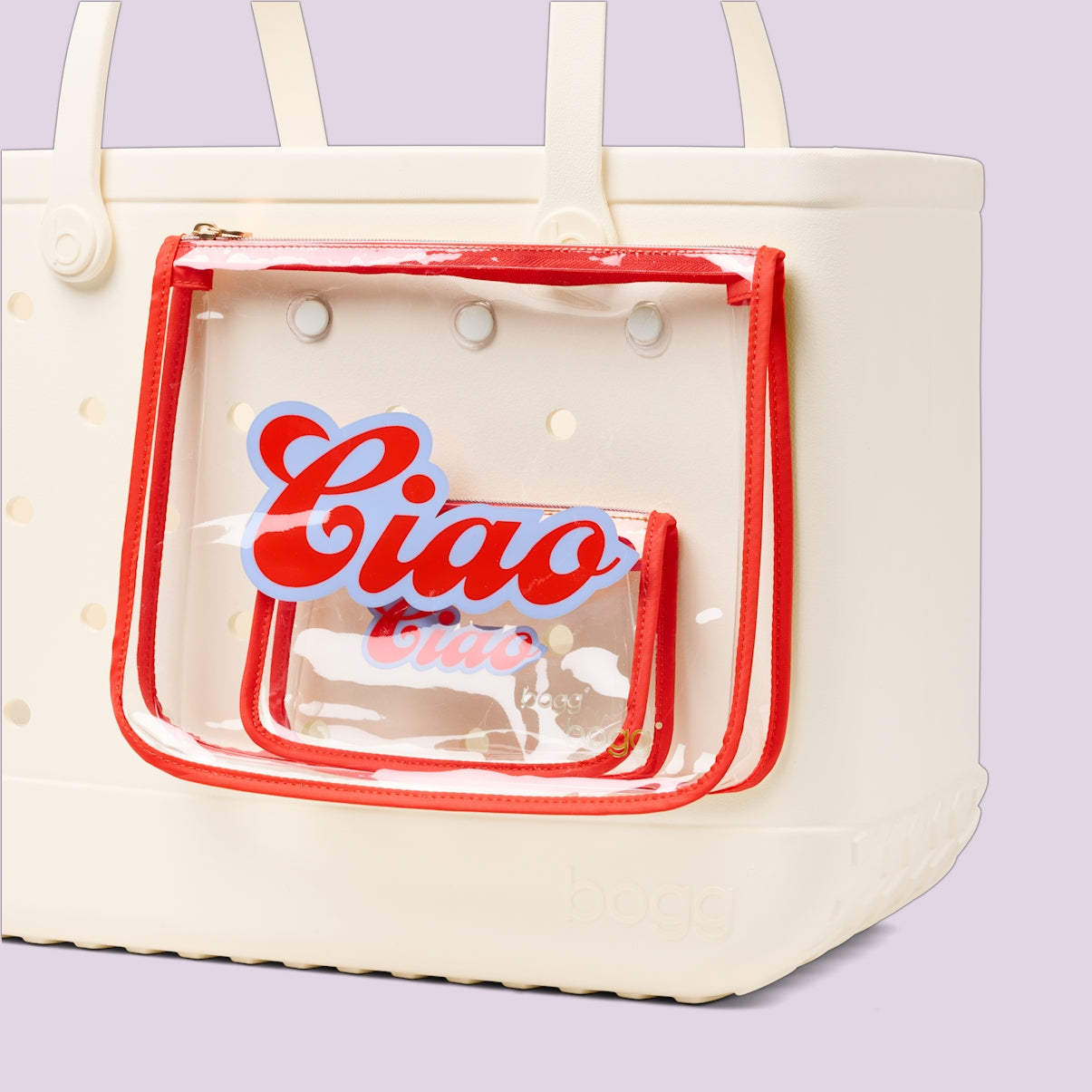 Bogg Bag Decorative Insert Ciao Quick Dry Beach Storage Tote Oversized Waterproof with Spacious Interior for Weekend Getaways Travel Organizer Vacation Essentials for Women