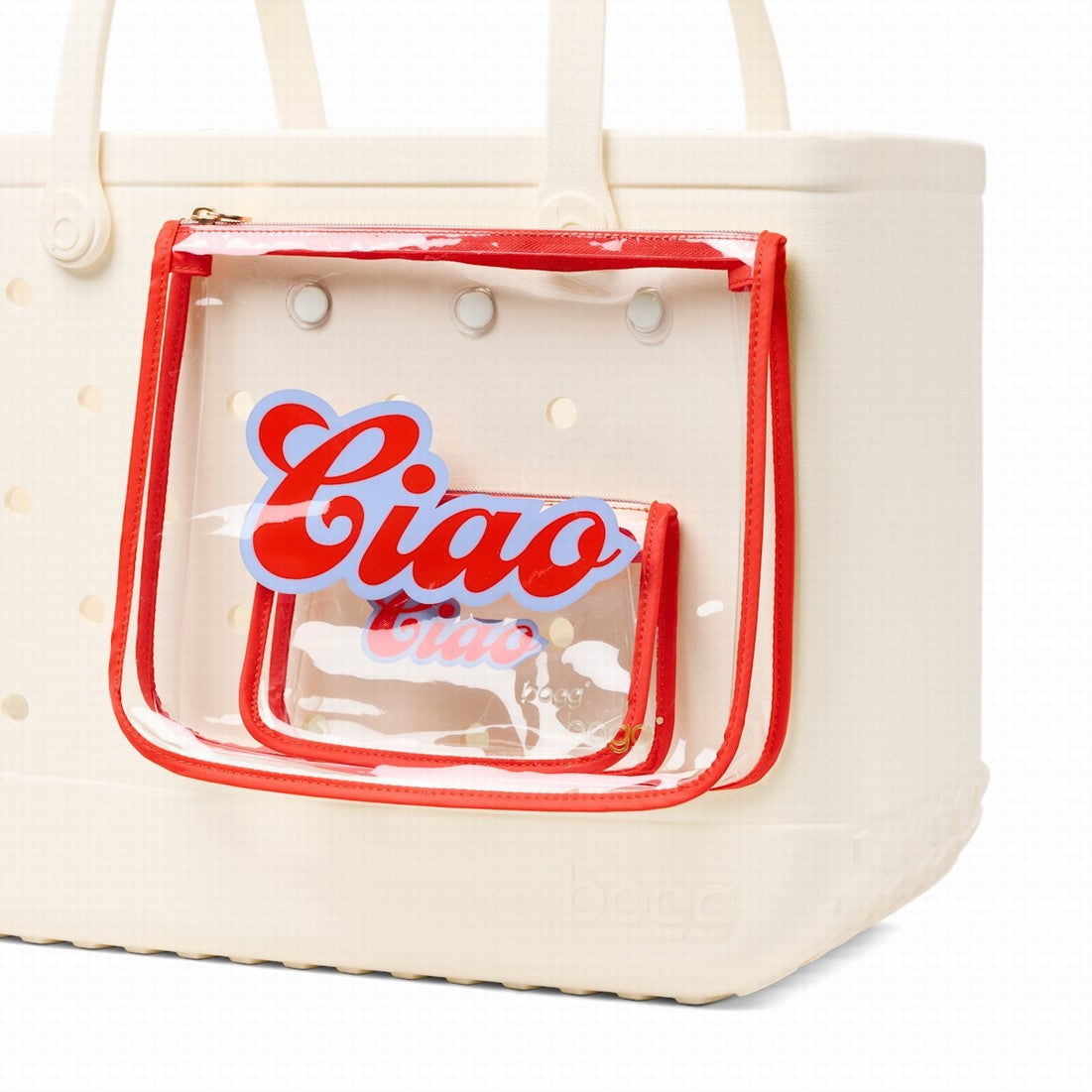 Bogg Bag Decorative Insert Ciao Multi Purpose Travel Carryall Durable Washable with Reinforced Handles for Summer Travel Travel Organizer Vacation Essentials for Women